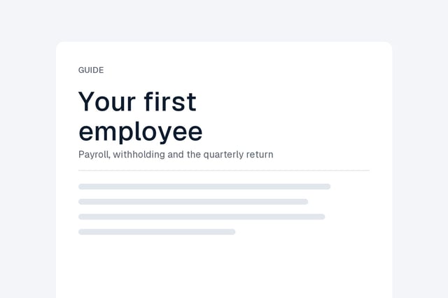 Cover of the first-employee payroll guide