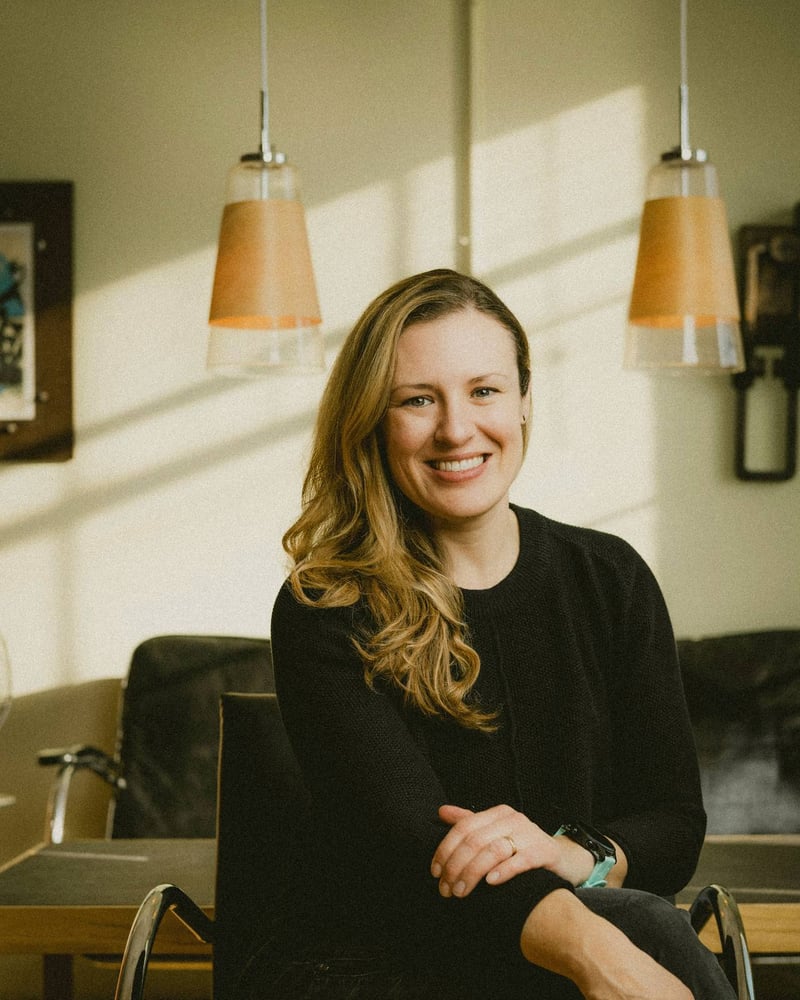 A nonprofit director in her office