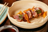 Seared duck breast with charred persimmon