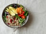 Harvest grain bowl with quinoa and avocado