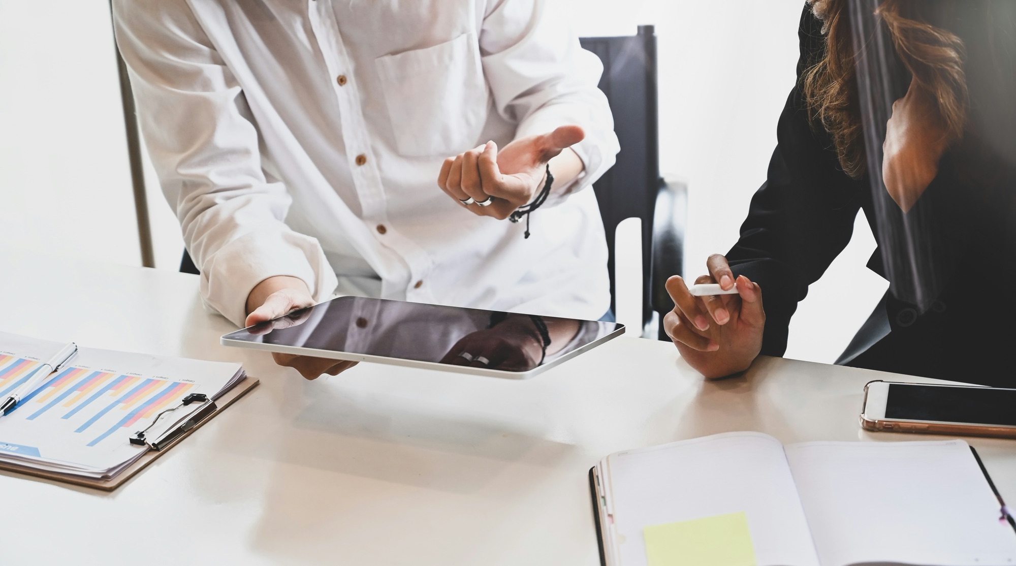 Family saving money by bundling insurance policies