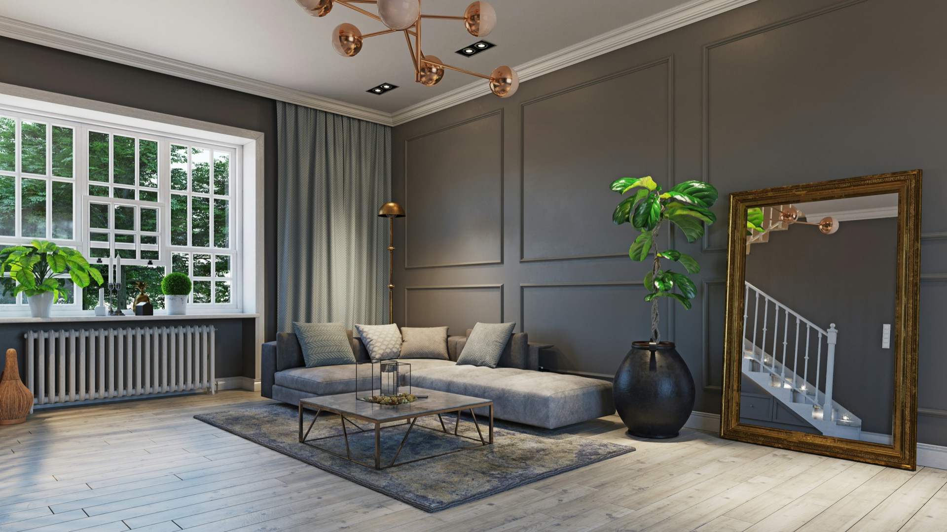 Custom millwork detail in The Linden Residence