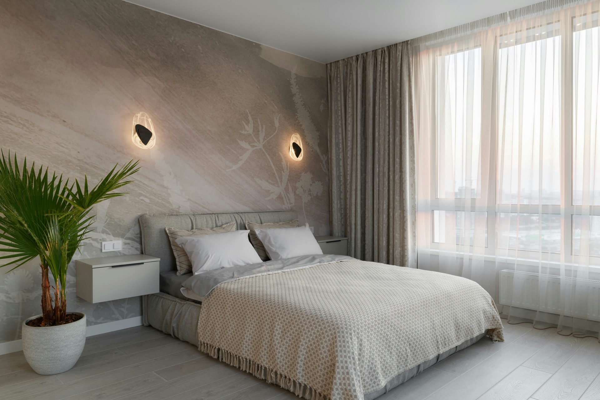 Kitchen with Calacatta marble island