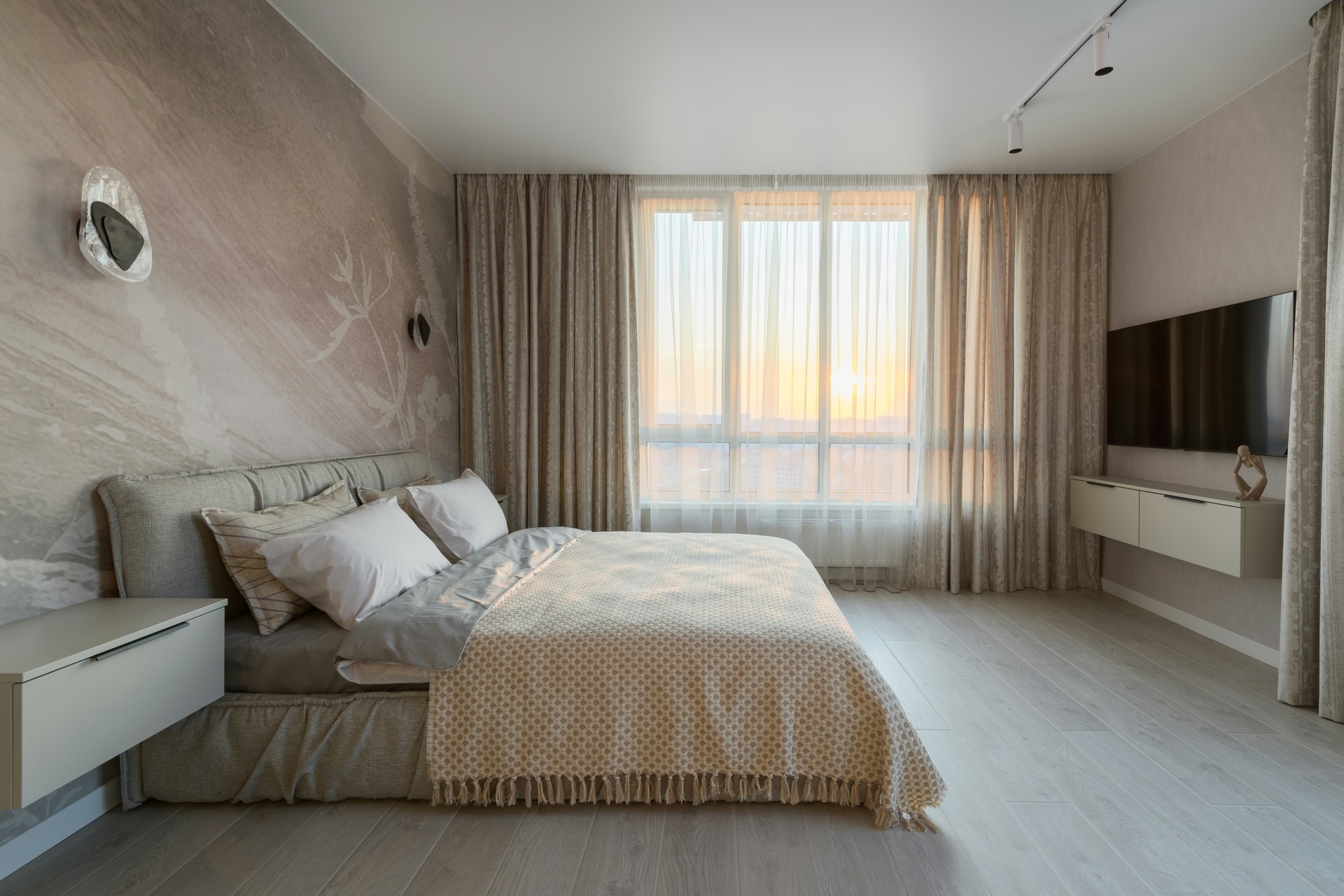 Study with built-in shelving