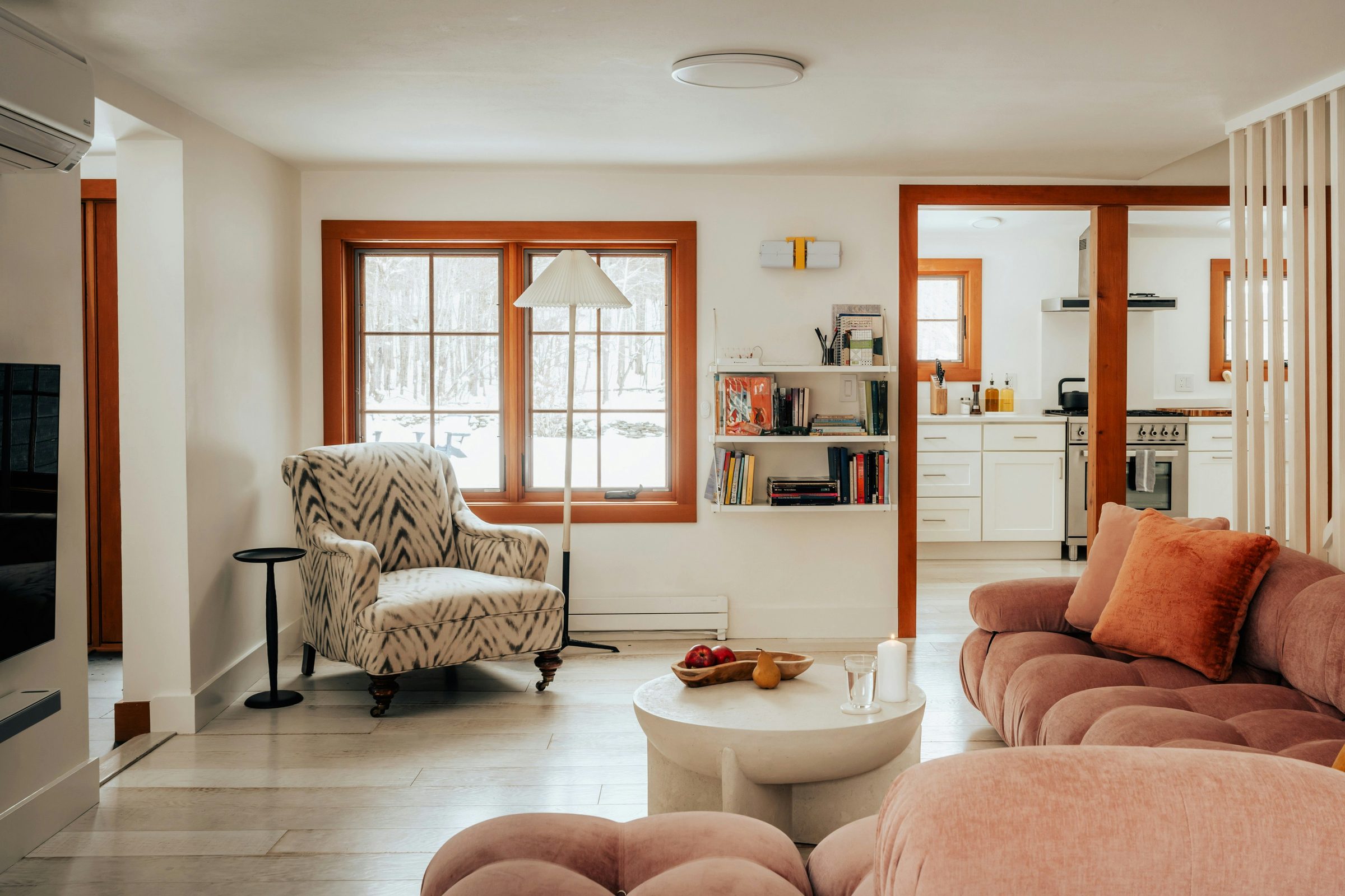 A bright kitchen with an island